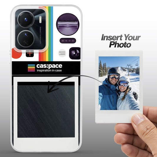 Designer Cover Case with Customizable Transparent Slot for Personalised Photos For Vivo Y16