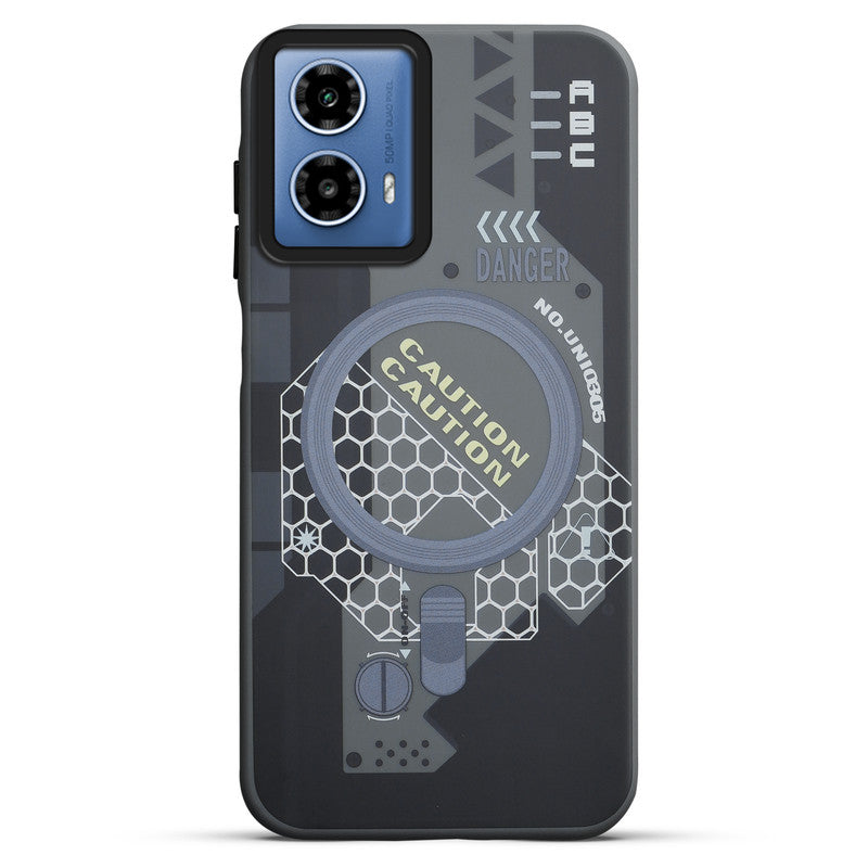 Mechanical Circuit Print Hard Back Cover For Motorola G34 5G