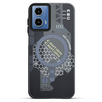 Mechanical Circuit Print Hard Back Cover For Motorola G34 5G