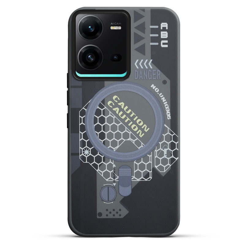 Mechanical Circuit Print Hard Back Cover For Vivo V25 5G