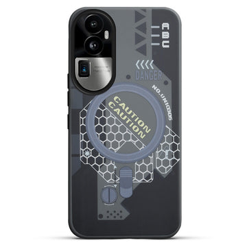 Mechanical Circuit Sector Print Hard Back Cover For Oppo Reno 10 Pro Plus 5G