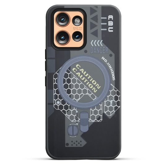 Mechanical Circuit Print Hard Back Cover For Motorola Moto Edge 50 5G