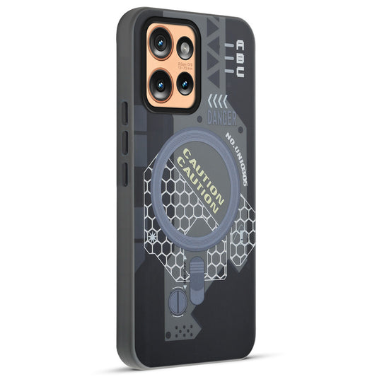 Mechanical Circuit Print Hard Back Cover For Motorola Moto Edge 50 5G