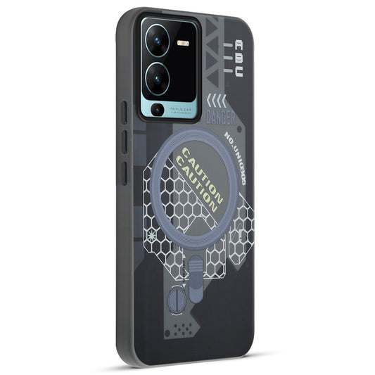 Mechanical Circuit Print Hard Back Cover For Vivo V25 Pro 5G