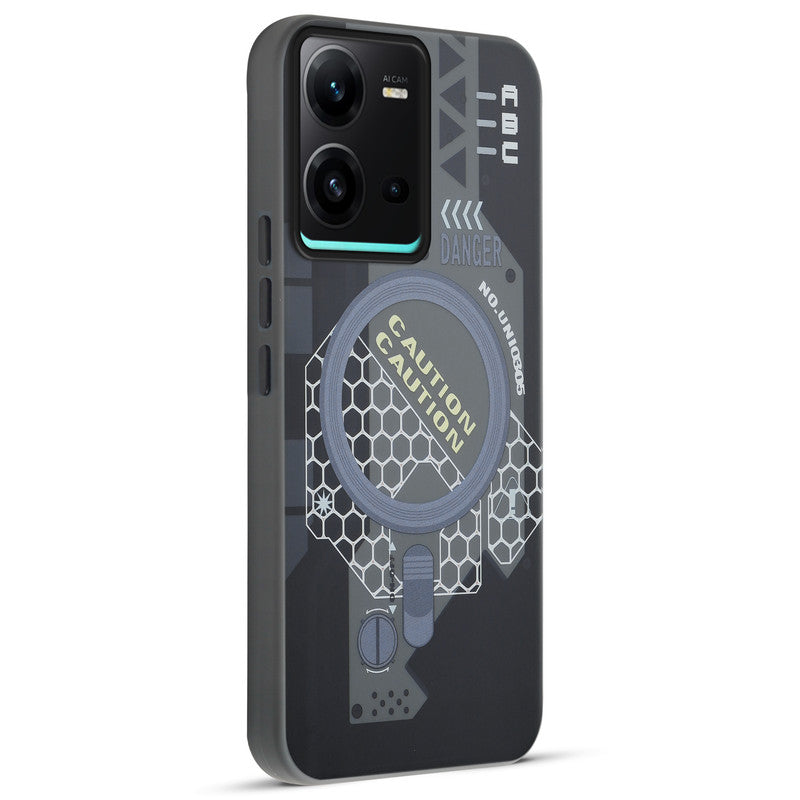 Mechanical Circuit Print Hard Back Cover For Vivo V25 5G