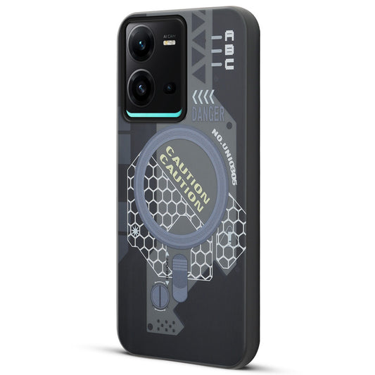 Mechanical Circuit Print Hard Back Cover For Vivo V25 5G