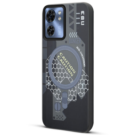 Mechanical Circuit Print Hard Back Cover For Motorola Edge 40 5G