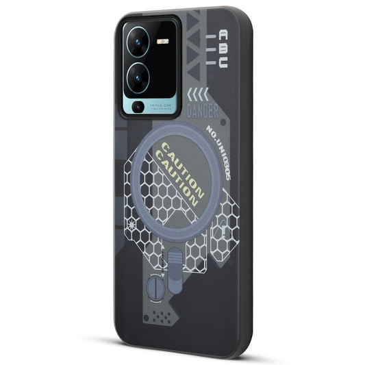 Mechanical Circuit Print Hard Back Cover For Vivo V25 Pro 5G