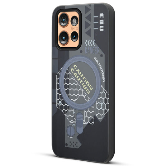 Mechanical Circuit Print Hard Back Cover For Motorola Moto Edge 50 5G