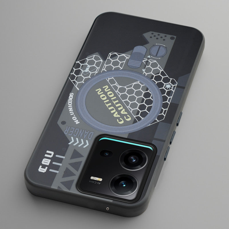 Mechanical Circuit Print Hard Back Cover For Vivo V25 5G