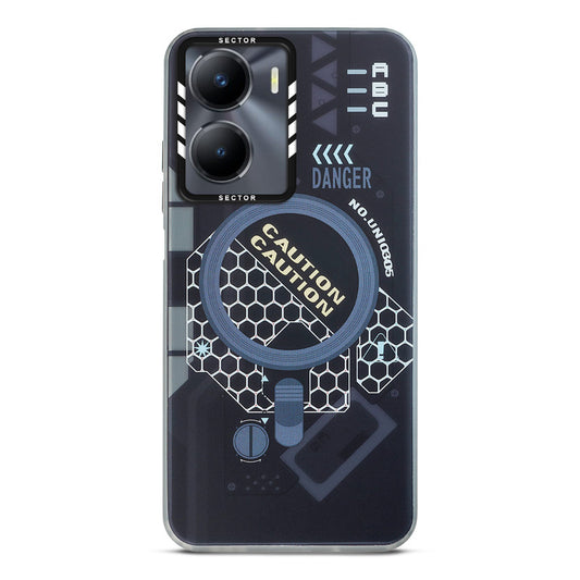 Mechanical Circuit Sector Print Hard Back Cover For Vivo Y16