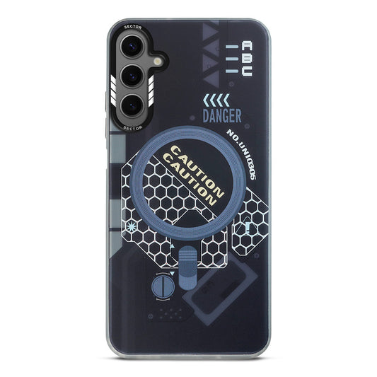 Mechanical Circuit Sector Print Hard Back Cover For Samsung A15 5G