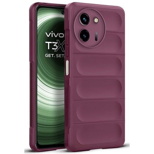Liquid Silicone Comfort Grip Soft Touch Matte TPU Case for Vivo T3x 5G