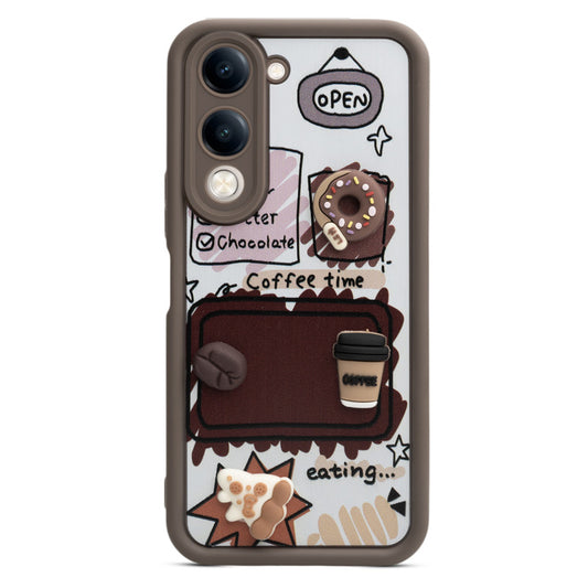 Playful 3D Cartoon Soft Back Case For Vivo Y19e With Camera Protection