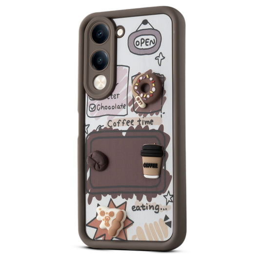 Playful 3D Cartoon Soft Back Case For Vivo Y19e With Camera Protection