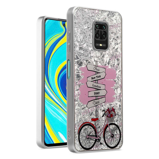 Shining Glossy Gradient Glitter Phone Back Cover Case for Redmi Note 9 Pro