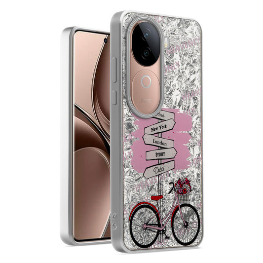 Shining Glossy Gradient Glitter Phone Back Cover Case for Vivo V40e 5G