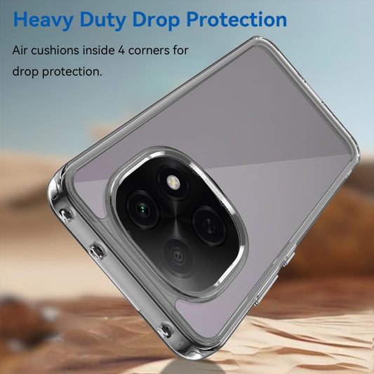Minimalist Transparent Hard Case For Oppo F29 Pro 5G with Silver Button Detailing & Camera Protection Edges