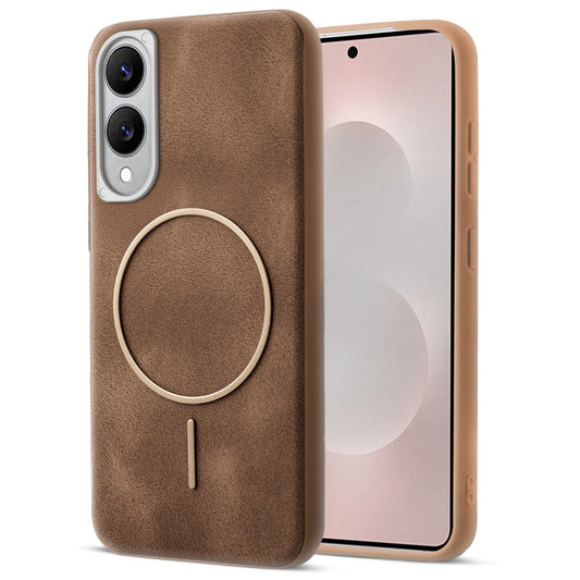 Elite PU Leather Case for Samsung S25 Edge 5G , Hard Shell with Soft Inner Fabric & MagSafe Support