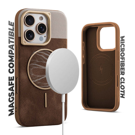 Luxury Leather MagSafe Case for Apple iPhone 16 Pro