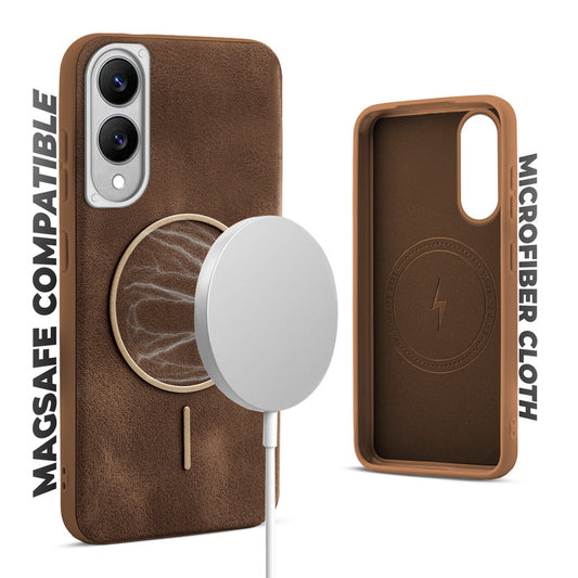 Elite PU Leather Case for Samsung S25 Edge 5G , Hard Shell with Soft Inner Fabric & MagSafe Support