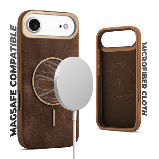 Elite PU Leather Case for Apple iPhone 17 Air , Hard Shell with Soft Inner Fabric & MagSafe Support