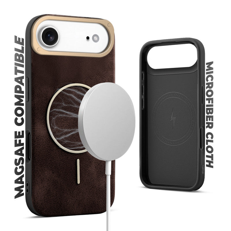Elite PU Leather Wireless Charging Support Case for Apple iPhone 17 Air