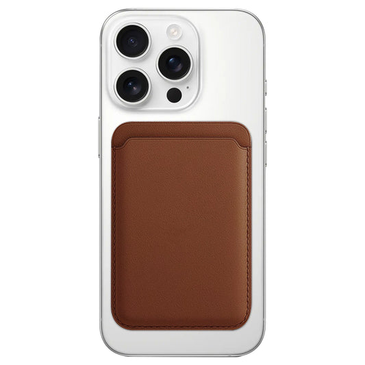 Magnetic Card Leather Wallet Holder Designed for Wireless Charging Support Compatible with Back Case