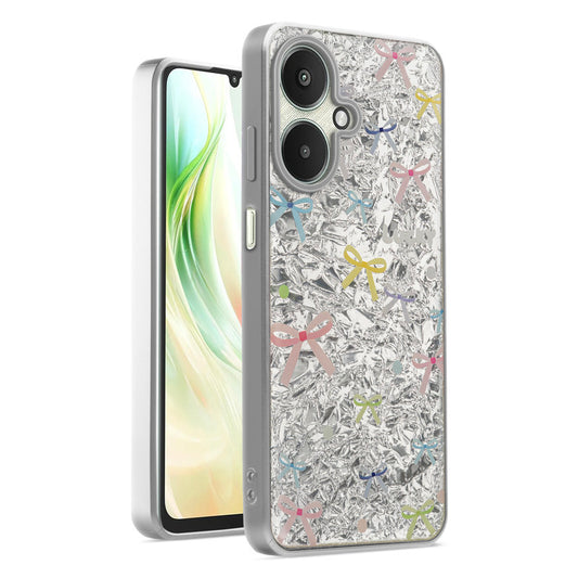 Shiny Foil Design Printed Back Case for Redmi 13C 5G With Soft Edges with Glossy Semi-Hard Back
