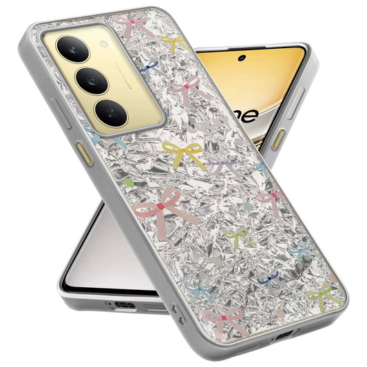 Shiny Foil Design Printed Back Case for Realme 14x 5G With Soft Edges with Glossy Semi-Hard Back