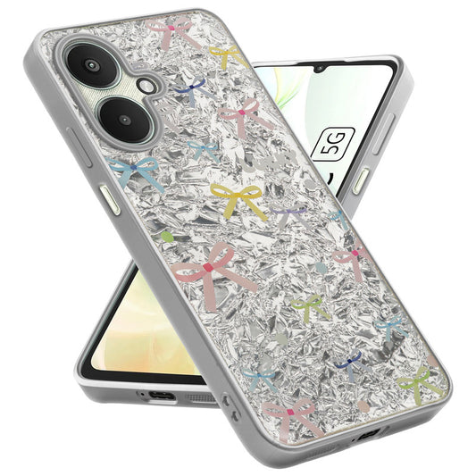 Shiny Foil Design Printed Back Case for Redmi 13C 5G With Soft Edges with Glossy Semi-Hard Back