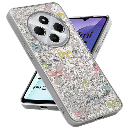 Shiny Foil Design Printed Back Case for Redmi 14C 5G With Soft Edges with Glossy Semi-Hard Back