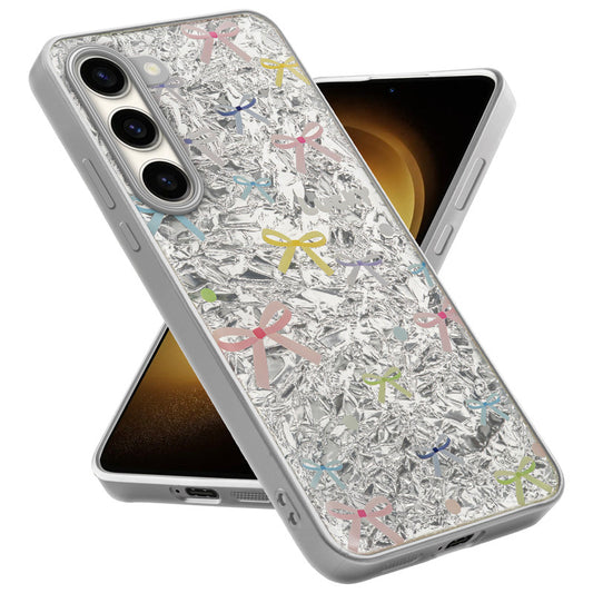 Shiny Foil Design Printed Back Case for Samsung S23 5G With Soft Edges with Glossy Semi-Hard Back
