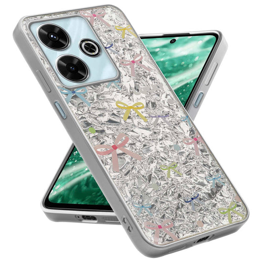 Shiny Foil Design Printed Back Case for Redmi 13 5G With Soft Edges with Glossy Semi-Hard Back