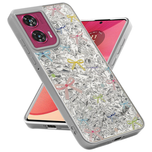 Shiny Foil Design Printed Back Case for Motorola Moto Edge 50 Fusion 5G With Soft Edges with Glossy Semi-Hard Back