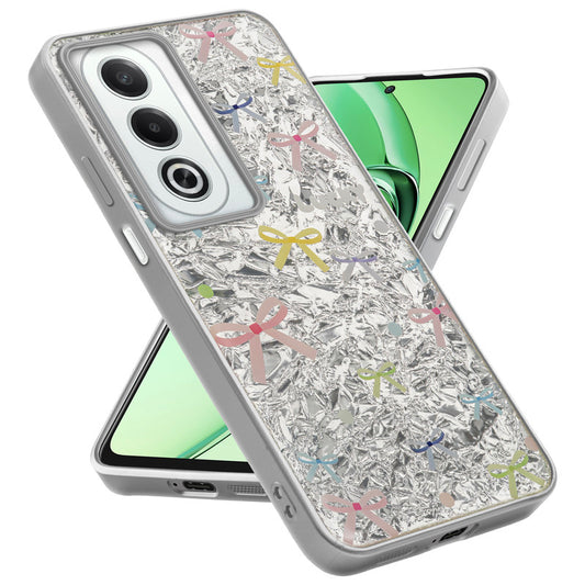 Shiny Foil Design Printed Back Case for Oppo K12x 5G With Soft Edges with Glossy Semi-Hard Back