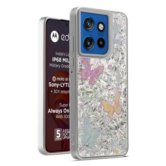 Shiny Foil Design Printed Back Case for Motorola Moto Edge 50 Neo 5G With Soft Edges with Glossy Semi-Hard Back