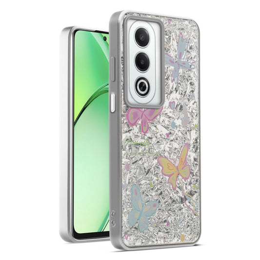 Shiny Foil Design Printed Back Case for Oppo K12x 5G With Soft Edges with Glossy Semi-Hard Back