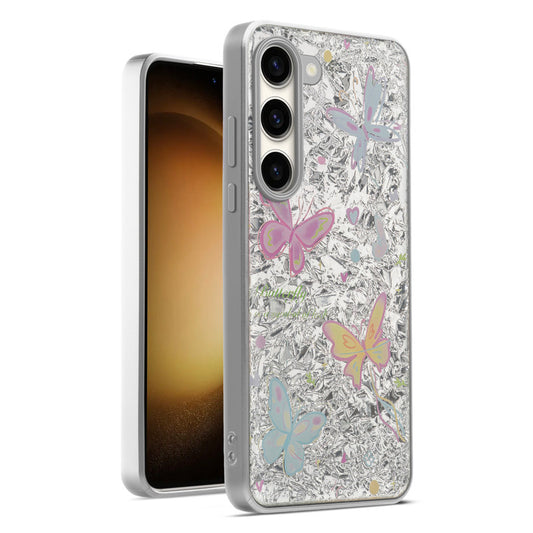 Shiny Foil Design Printed Back Case for Samsung S23 5G With Soft Edges with Glossy Semi-Hard Back