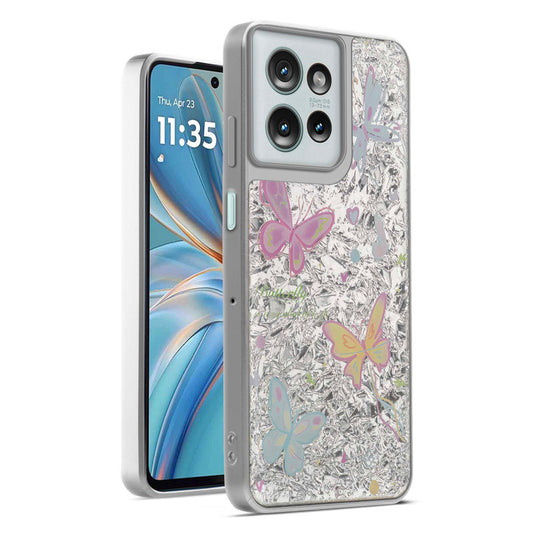 Shining Glossy Gradient Glitter Phone Back Cover Case for Motorola G75 5G
