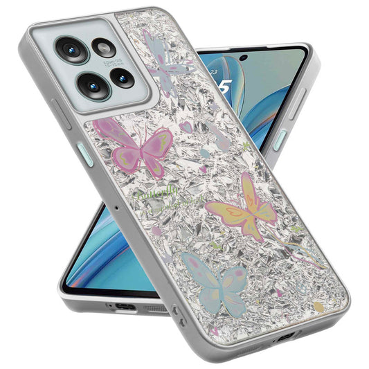 Shining Glossy Gradient Glitter Phone Back Cover Case for Motorola G75 5G