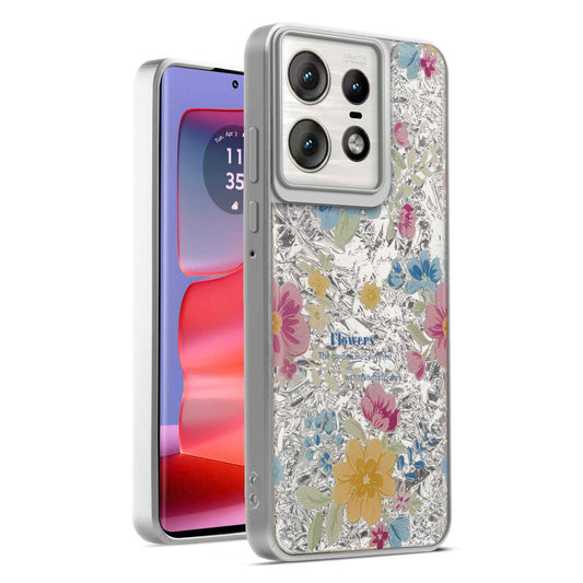Shiny Foil Design Printed Back Case for Motorola Moto Edge 50 Pro 5G With Soft Edges with Glossy Semi-Hard Back