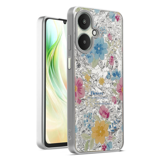 Shiny Foil Design Printed Back Case for Redmi 13C 5G With Soft Edges with Glossy Semi-Hard Back