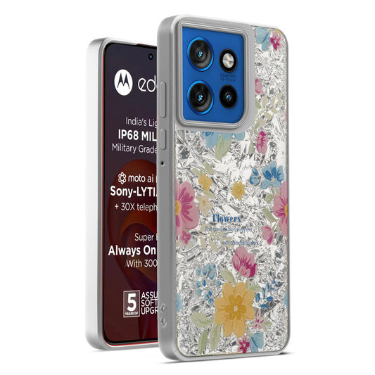 Shiny Foil Design Printed Back Case for Motorola Moto Edge 50 Neo 5G With Soft Edges with Glossy Semi-Hard Back
