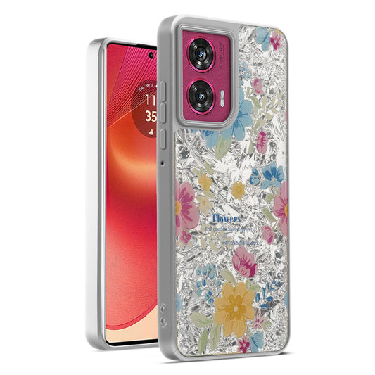 Shiny Foil Design Printed Back Case for Motorola Moto Edge 50 Fusion 5G With Soft Edges with Glossy Semi-Hard Back