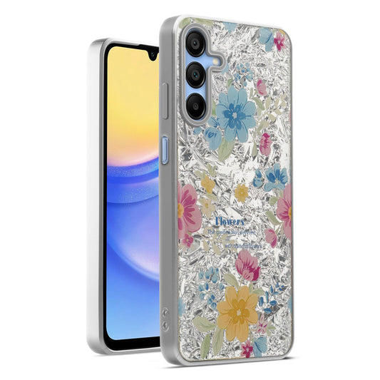 Shiny Foil Design Printed Back Case for Samsung A15 5G With Soft Edges with Glossy Semi-Hard Back