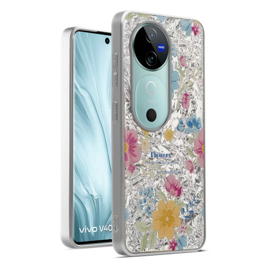 Shiny Foil Design Printed Back Case for Vivo V40 5G With Soft Edges with Glossy Semi-Hard Back