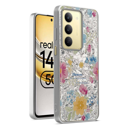 Shiny Foil Design Printed Back Case for Realme 14x 5G With Soft Edges with Glossy Semi-Hard Back