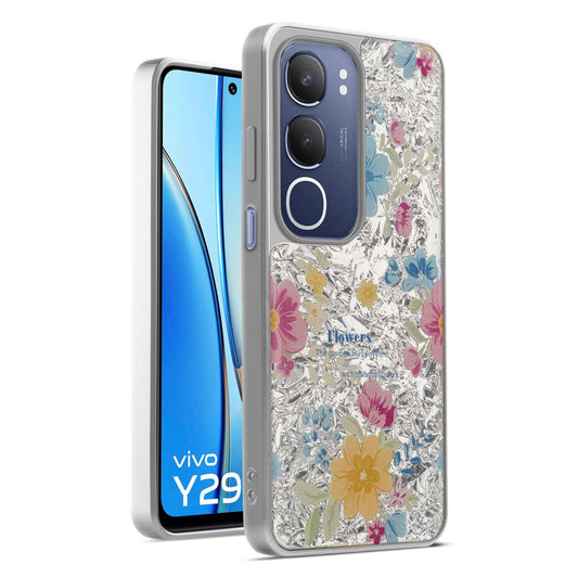 Shiny Foil Design Printed Back Case for Vivo Y29 5G With Soft Edges with Glossy Semi-Hard Back