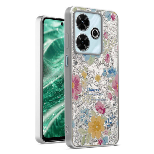 Shiny Foil Design Printed Back Case for Redmi 13 5G With Soft Edges with Glossy Semi-Hard Back
